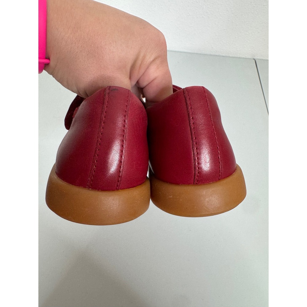 Camper Twins Kids Burgundy‎ Pink Leather Mary Jane Flats Shoes Size 33 - Picture 4 of 7